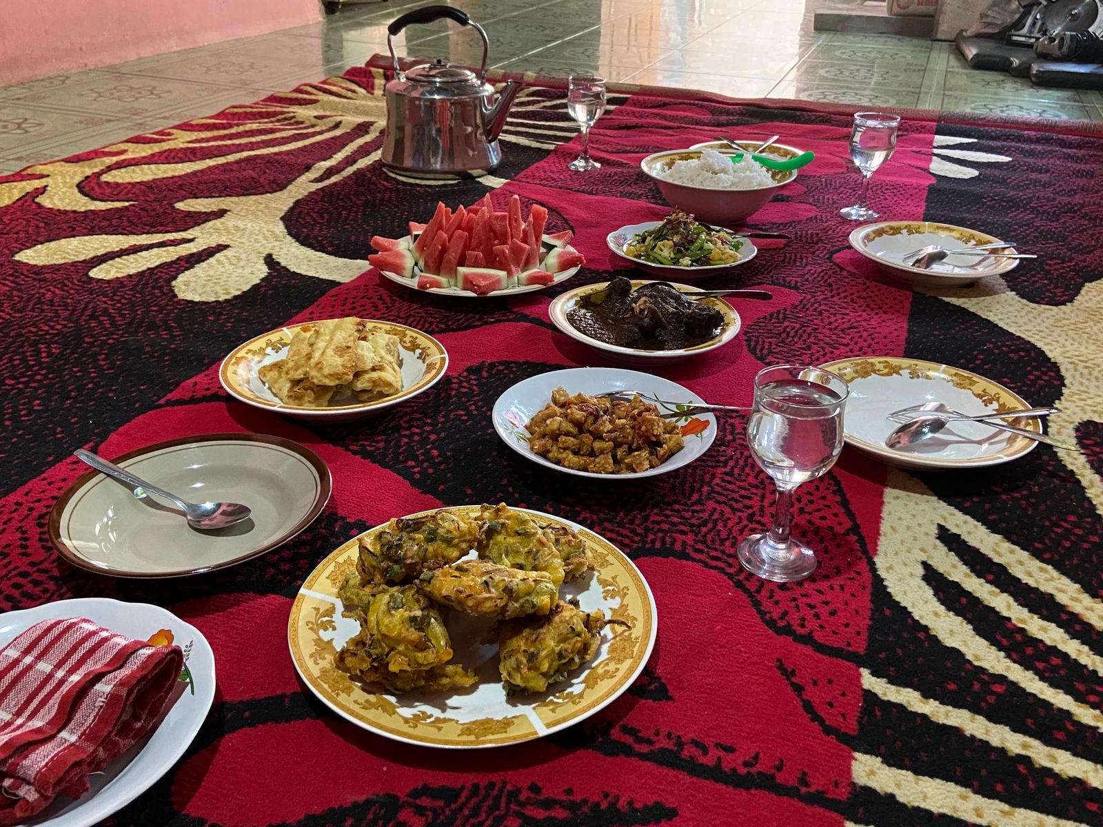 Festin de cuisine de Sumatra