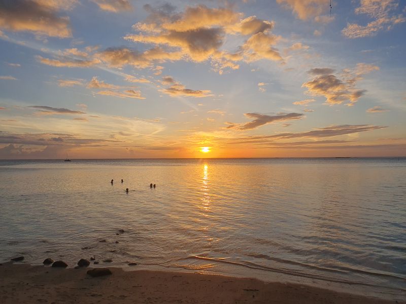 Coucher de soleil sur la plage