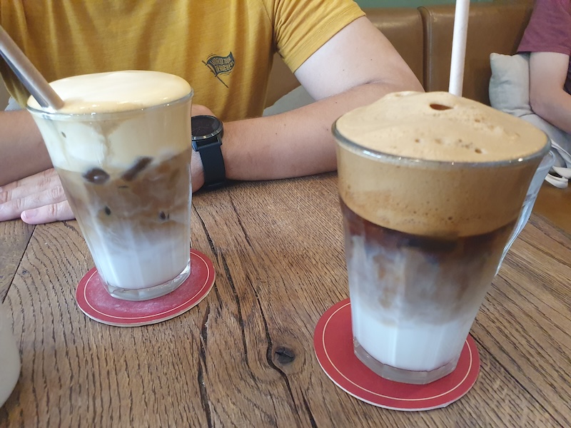 Egg coffee & coconut coffee
